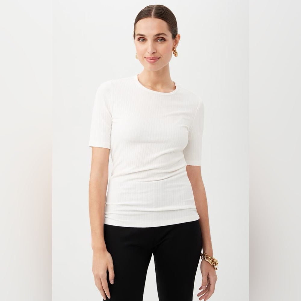 Trina Turk Vivika Crewneck T-Shirt White Size S